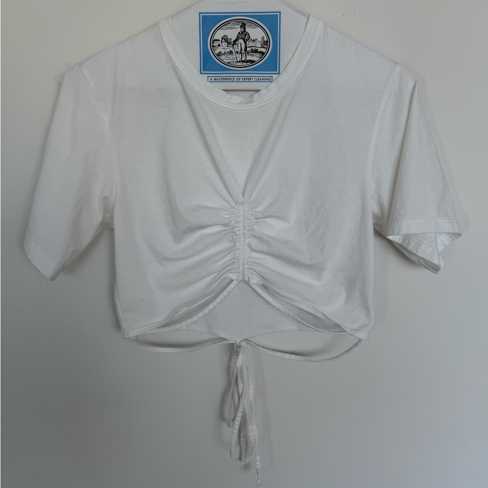 A.L.C. Jane Tie Front Crop Top - Picture 2 of 5